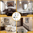 PAIHOME Gold Wall Sconces Set of Two, Wireless Battery Operated Wall Sconces with 5000mAh Dimmable 15 Colors Bulb and Remote, Rechargeable Wall Sconce for Bedroom Living Room Bathroom Hallway