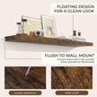 RICHFOCUS 55Inch Floating Shelves for Wall 1 Pack Shelves for Bedroom|Kitchen|Bathroom Wall Mounted Rustic Wood Floating Shelf with Invisible Brackets for Books|Storage|Decor, Rustic Brown