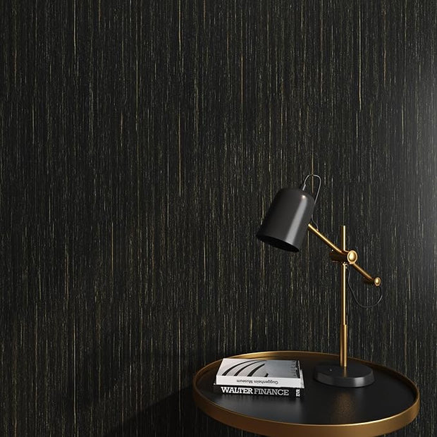 Livelynine 15.8x394 Gold and Black Textured Wallpaper for Bathroom Walls Waterproof Contact Paper Peel and Stick Accent Wall Paper Modern Self Adhesive Cabinet Covers Kitchen Counter Top Vinyl Wrap