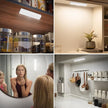 BIGMONAT Under Cabinet Lighting Wireless, Battery Operated Lights with Remote, 3000K Warm White Dimmable Push Light,80 Lumen Stick-On LED Lighting Bar for Shelf, Kitchen, Hallway, Pantry 4Pack