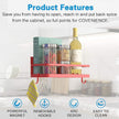 Thipoten Magnetic Spice Rack, Strong Magnetic Shelf with 2 Removable Hooks, Perfect Space Saver for Small Kitchen/Apartment, Awesome Metal Cabinet for Holding Spices, Jars, Bottle, Beve(Red, 2Pack)