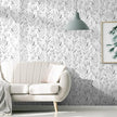 WENMER Gray Leaf Wallpaper Floral Peel and Stick Wallpaper 17.7