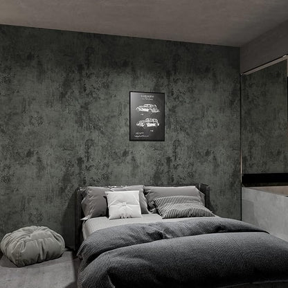 VaryPaper Large Industrial Style Concrete Wallpaper 32''x118'' Thick Peel and Stick Concrete Countertop Contact Paper Waterproof Self Adhesive Grey Cement Wall Paper Roll for Bathroom Bedroom Kitchen