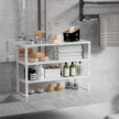 Expandable Spice Rack & Kitchen Cabinet Organizer - Stackable, Adjustable Shelves for Cabinets, Countertops, Cupboards & Pantries(1 Pack/Large/White)