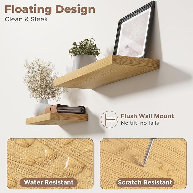 32 Inch Floating Shelves for Wall Set of 2, 8