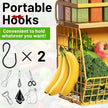 Magnetic Shelf for Fridge with Wood Lid, Fruit Potato and Onion Storage Bins, Pantry Organizers & Storage, Large Container Magnetic Spice Rack for Refrigerator, Kitchen Counter, Cabinet (Yellow, 2)