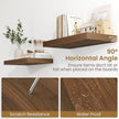 55 Inch Long Floating Shelves for Wall Set of 2, 55x9.3 Large Floating Shelf for Bedroom, Kitchen, Bathroom, Wall Mounted Rustic Wood Shelves with Invisible Bracket for Books, Decor, Walnut