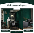 Dimoon 17.7''x393.7''Green Peel and Stick Wallpaper Gothic Floral Wall Paper Contact Paper Closeout Renter Friendly Modern Self Adhesive(393.7''x17.7'', Blackish Green Floral Textured)