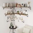 Axeman Deep Floating Shelves | 36 Inch White Wall Shelves Set of 2 | 10 Inch Deep Wood Floating Shelves for Wall | 36