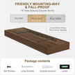 Fun Memories 66 Inch Fireplace Mantel - Long Floating Shelf, Wall Mounted Farmhouse Display with Invisible Heavy Duty Metal Bracket, Walnut, 2 Pack