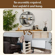 Industrial Style Round Wall Shelves, 3 Tier Decorative Floating Ledge Shelves, Wall Mounted Metal Bracket Wooden Display Hanging Shelf
