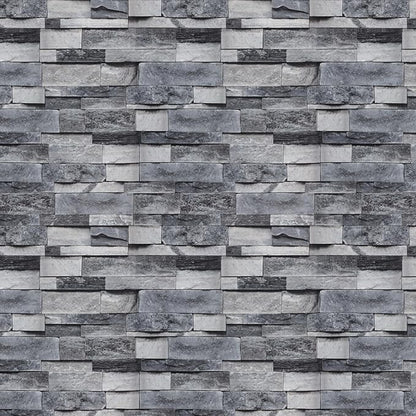 Timeet Grey Brick Wallpaper Peel and Stick Wallpaper Vintage Brick Wallpaper 17.7”X 393.7” Self-Adhesive Removable Wallpaper for Kitchen Bedroom Living Room Decoration