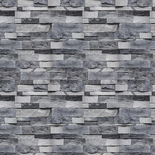 Timeet Brick Wallpaper Peel and Stick Wallpaper Vintage Brick Wallpaper 17.7”X 196.85” Faux Textured Wallpaper Stone Look Self Adhesive Removable Wall Paper Easy to Install