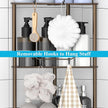 4 Tier Floor Standing Corner Shower Caddy Organizer Shelf with Hooks, Bathroom Shelves Stand Rack, Bronze
