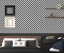 Modern Peel and Stick Wallpaper Black and White Mosaic Checkered Contact Paper 17.7