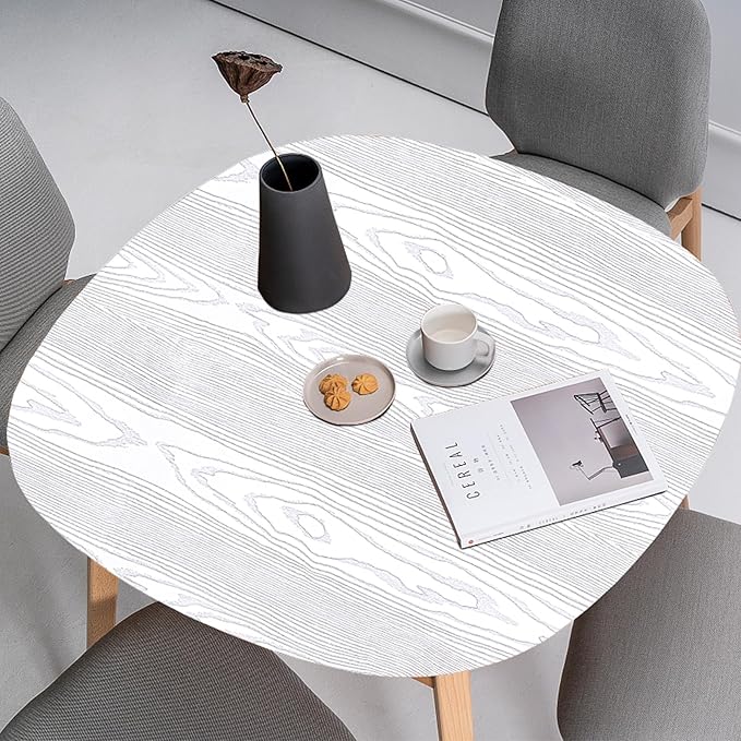 Yun-aeon White and Silver Wood Contact Paper 17.3
