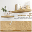 Fun Memories 48 Inch Floating Shelves, 9.3 Inch Deep Wall Shelves for Bathroom, Living Room, Bedroom, Kitchen, Deep Long Shelf Wall Mounted 2 Pack Shelf for Books, Decor, Oak