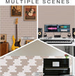 WoveN SounD Brick Acoustic Wall Panels Seamless Visual, High Density, Sound Proof Wall Decor, Noise Blocker Felt Wall Tiles for Home, Studio, Office & Focus Zones (Deep Camel), 16x12x0.4 Inch