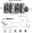 HAOKHOME Forest Peel and Stick Wallpaper Black and White Removable Vinyl Wall Mural for Bathroom Bedroom Accent Wall Self Adhesive Tree Contact Paper 17.3in x 118in