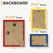 Vittanly Picture Frames Set of 10, Picture Frames Collage Wall Decor with Two 8x10, Four 5x7 and Four 4x6 Photo Frames, Gallery Wall Frame Set for Wall or Tabletop Display, Red, Yellow and Blue