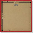 Vittanly 12x12 Picture Frames Set of 9, Shatter Resistant Plexiglass, Display 8x8 Pictures with Mat or 12x12 without Mat, Photo Frames for Wall Mount, Engineered Wood, Red