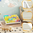 Toddler Bookshelf,Montessori Bookshelf,Bookshelves for Toddlers and Nursery,4 Tier Baby Bookshelves for Kids Rooms,Nursery,Playroom,Baby Room, Small Children Classroom