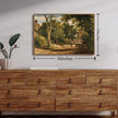 OIQArtOIQ Vintage Framed Wall Art Rural Farm Scene Canvas Art Prints Countryside Landscape Pictures Wall Decor Modern Rustic Farmhouse Paintings Artwork For Bedroom Bathroom Office Living Room