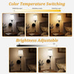 PAIHOME Wall Sconces Set of Two Battery Operated, Rechargeable Wireless Sconces with 5000mAh Dimmable 15 Colors Bulb and Remote, Black Wall Sconce for Bedroom Living Room Bathroom Hallway