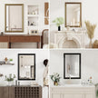 Axeman 30x40 Rectangular Wall Mirror, Decorative Bathroom Mirror, Traditional Vintage Wall Mounted Mirror with Beaded Frame for Accent Living Room Vanity Bedroom Entryway, Black