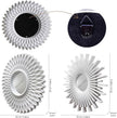 BONNYCO Wall Mirrors Pack of 3, Round White Mirrors for Home Decor, Bedroom and Room. Espejos Decorativos de Pared Sala Dormitorio, Circle Wall Decor Minimalist Vintage, Chic. Gifts for Women Mums