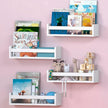NATURE SUPPLIES Set of 4, White Floating Nursery Book Shelves, 16.4