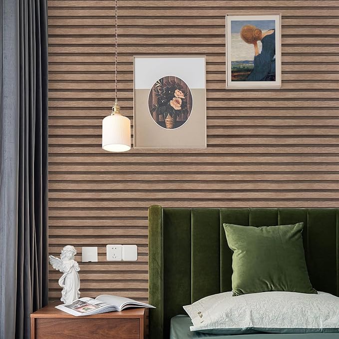 Yun-aeon Natural Wood Peel and Stick Wallpaper Wood Slats - 17.3