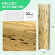 Natural Bamboo Wall Panel for Interior Wall Decor, Renewable Pole Wrap Wainscoting Paneling for Wall Ceiling Furniture Cabinet Office, 48 x 96 Inch, Light Burned