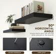 30 Inch Floating Shelves | 12 Inch Deep Black Floating Shelves Set of 2 | 30