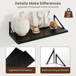 Axeman Deep Floating Shelves | 24 Inch Black Wall Shelves Set of 2 | 10 Inch Deep Wood Floating Shelves for Wall | 24