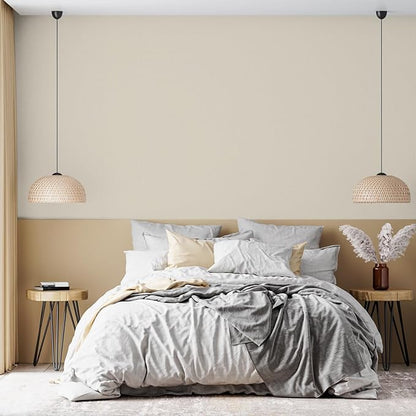 Amiya Cream Peel and Stick Wallpaper Solid Color Textured Contact Paper Pure Beige Self Adhesive Wallpaper Matte Removable Wall Paper Decorative Walls Decal Vinyl Roll A Set of15.7×236"