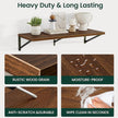 Floating Shelves, 12 Inch Deep Rustic Wood Wall Storage, 36W x 12D Wall Shelves Set of 2, Heavy Duty Metal Brackets, Large Industrial Book Shelf for Living Room, Kitchen, Bedroom, Walnut