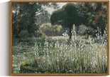 InSimSea Framed Canvas Wall Art Vintage Decor, Landscape Wall Art, Summer Hyacinths Vintage Paintings Prints, Flower Pictures for Bathroom Decor, Wild Field Landscape Decorations, 12