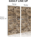 VEELIKE Brown Faux Brick Wallpaper 15.7''x118'' 3D Textured Peel and Stick Wall Paper Self Adhesive Waterproof Contact Paper for Wall Kitchen Backsplash Room Decor Vinyl