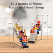 Mustry Coffee Syrup Rack for Coffee Bar Accessories, Fits with Torani and Monin Syrup, Coffee Bar Organizer Holds 4 Bottles