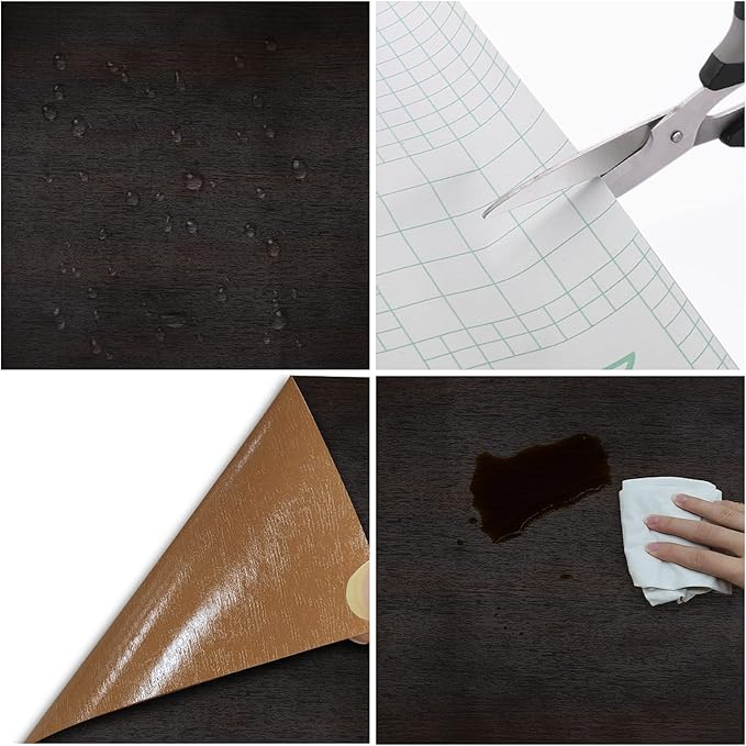 Wood Grain Wallpaper Self Adhesive Wallpaper Vinyl Wrap Removable Peel and Stick Contact Paper for Shelf Liner Countertop Desk Table Cabinets 16