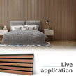 Art3d 6-Piece Wood Slat Acoustic Panels for Stylish Decor and Noise Reduction, 3D Textured Panel for Ceiling and Wall, Walnut