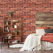 Abyssaly Brick Wallpaper Peel and Stick Red Brick Contact Paper for Bedroom 17.7