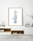 HesenDot Boho Art wall Décor,Botanical Print Set of 3, Blue Gallery Wall art,Abstract Line Watercolor Floral Home Decor,living room,bedroom