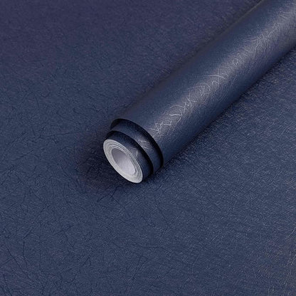Dark Blue Peel and Stick Wallpaper Roll - Removable Waterproof Self Adhesive Contact Paper - Silk Boys Wall Covering Poster Board - Kitchen Countertop Vinyl Wrap for Bathroom Cabinet 15.7x393.7