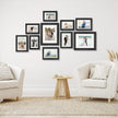 Picture Frames, Made of Real Glass and Wooden Frame, Gallery Photo Frames Set of 10 for Collage Wall Decor, Multi Sizes Including 8x10, 5x7, 4x6 for Mounting or Tabletop Display, Black