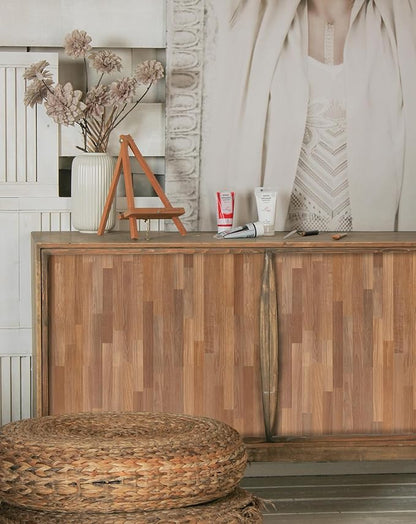 MelunMer Wood Peel and Stick Wallpaper Wood Grain Contact Paper for Cabinets Self Adhesive Removable Wallpaper Faux Wooden Contact Paper for Countertop Decorative Planks Panel 276 in L 15.7 in W