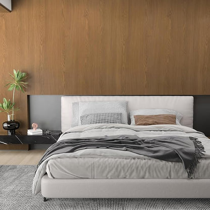 48"x118" Extra Wide Wood Contact Paper Wood Grain Vinyl Wrap Waterproof Brown Wallpaper Peel and Stick Vintage Faux Wood Wallpaper Removable Vinyl Contact Paper Wrap for Apartment Bathroom RV