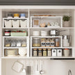 Expandable Spice Rack & Kitchen Cabinet Organizer - Stackable, Adjustable Shelves for Cabinets, Countertops, Cupboards & Pantries(1 Pack/Large/White)