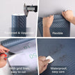Haimin Fabric Wallpaper Textured Contact Paper (24in X 393in) Navy Blue Grasscloth Wallpaper Peel and Stick Faux Linen Wall Paper Self-Adhesive Vinyl Looks Like Woven Straw